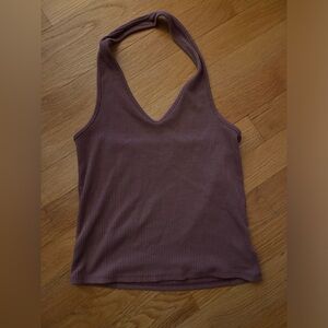 Mauve ribbed Halter from Garage